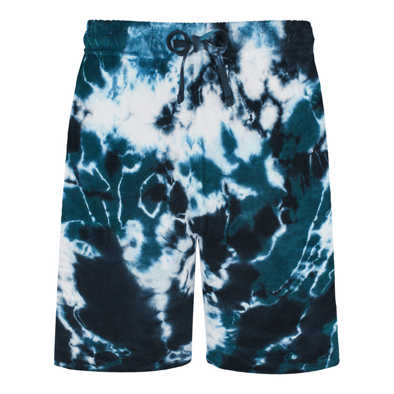 Men Terry Bermuda Shorts Rough Ocean Tie & Dye 1
