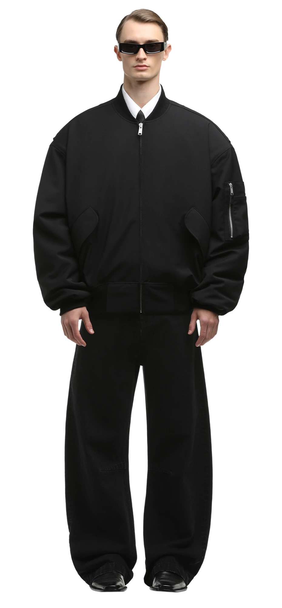 BROAD BOMBER WOOL BLACK WOOL - 4