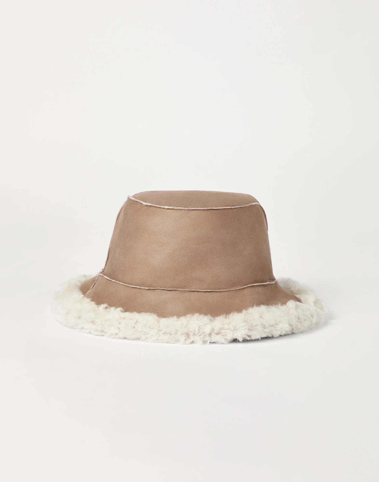 Fuzzy shearling bucket hat - 1