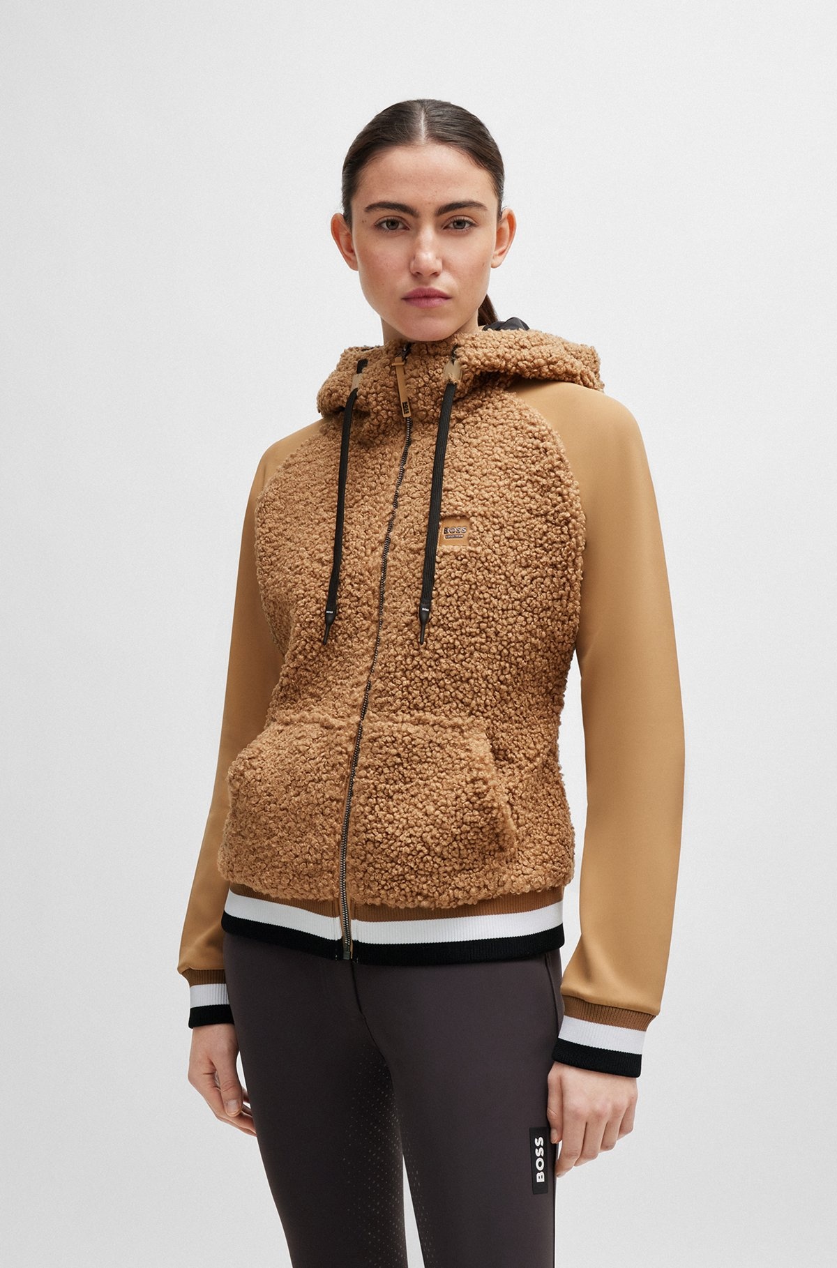 EQUESTRIAN HYBRID HOODIE WITH TEDDY BODY AND HOOD - 3