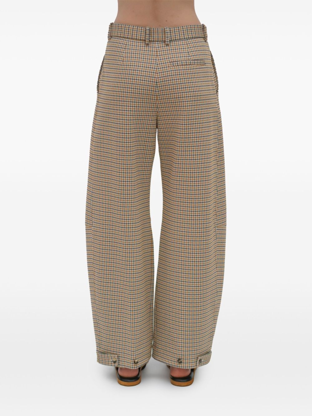 check-pattern trousers - 7