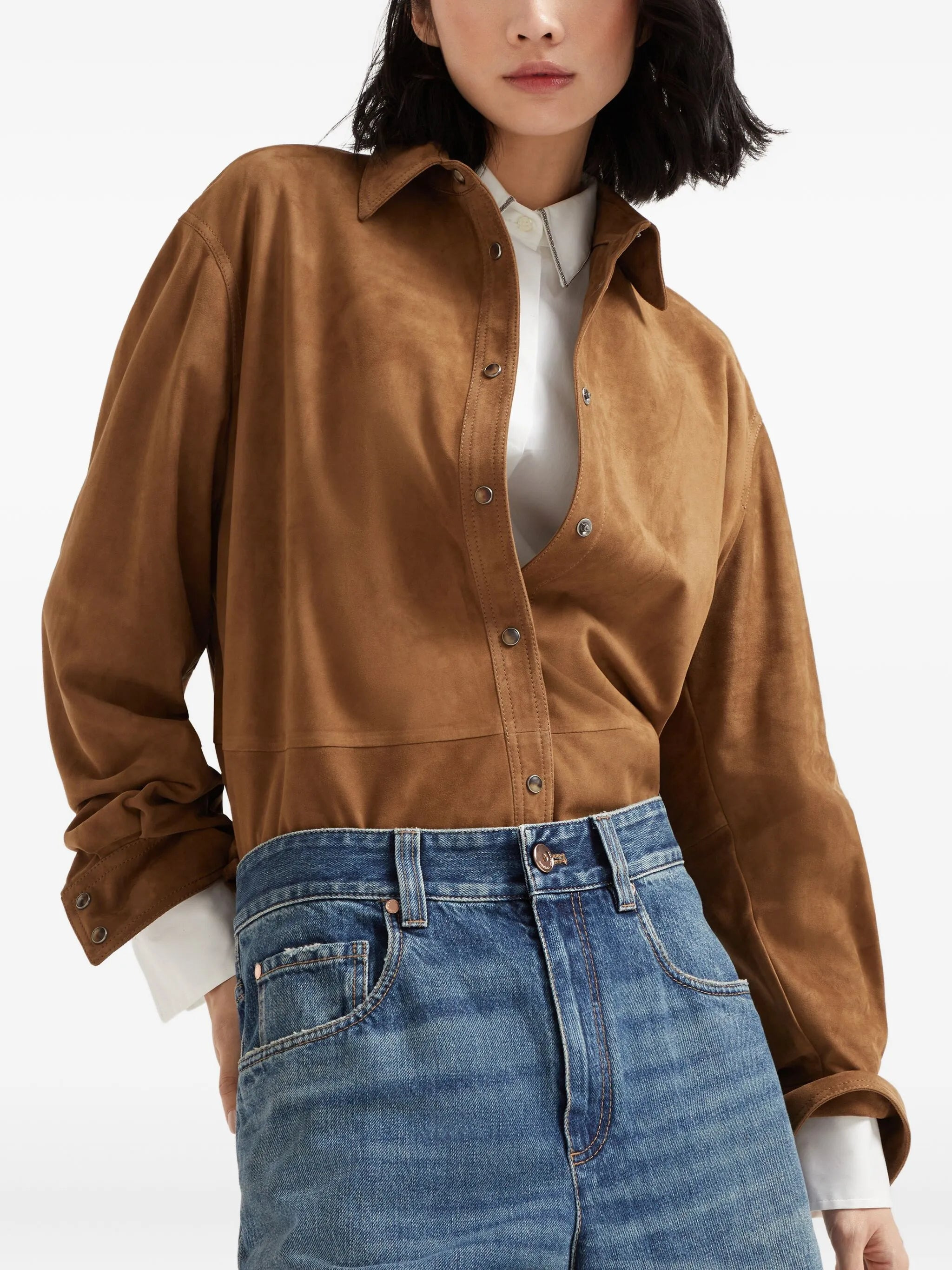 Brunello Cucinelli Leather Shirt - 2