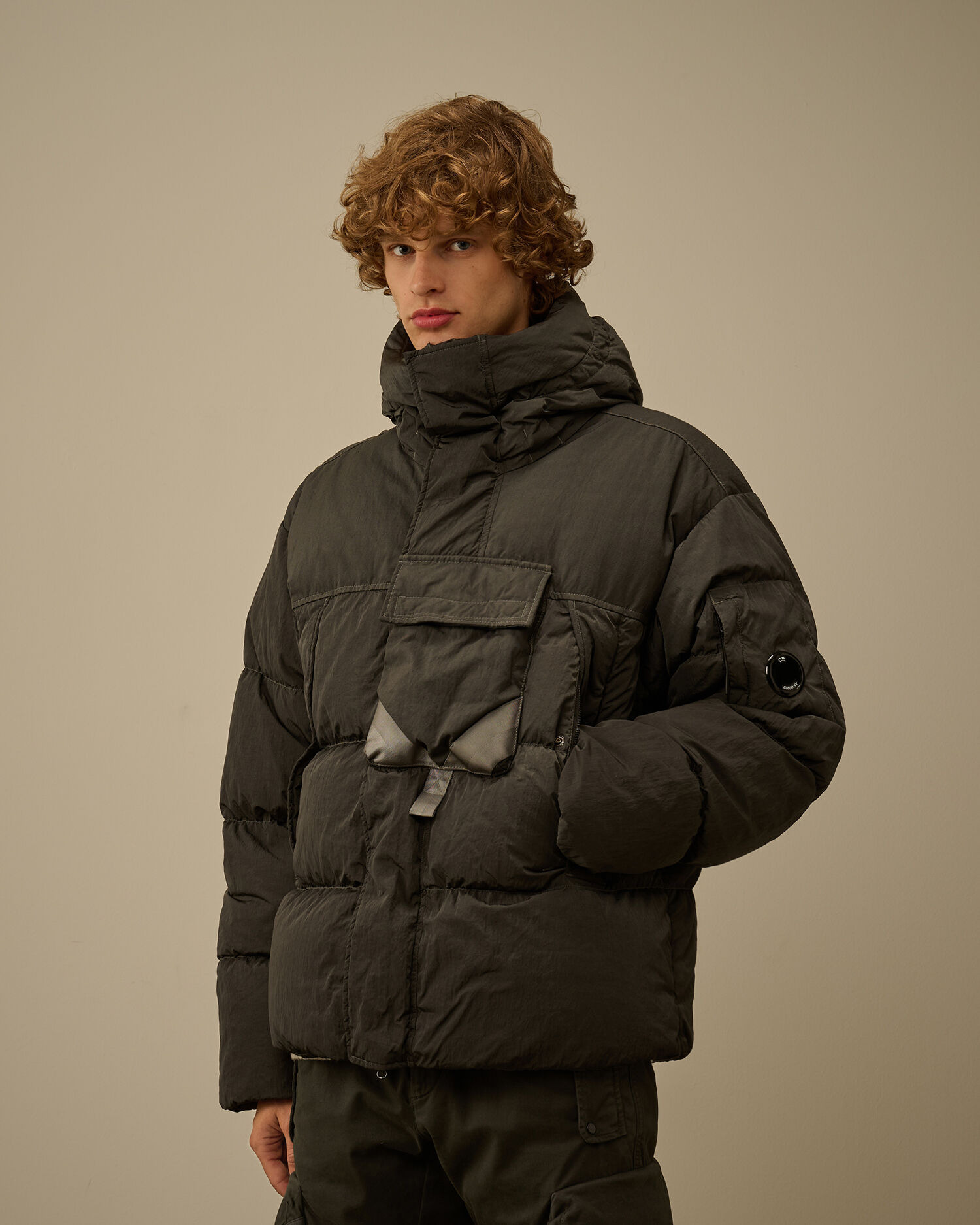 Eco-Chrome R Mixed Hooded Down Jacket - 3