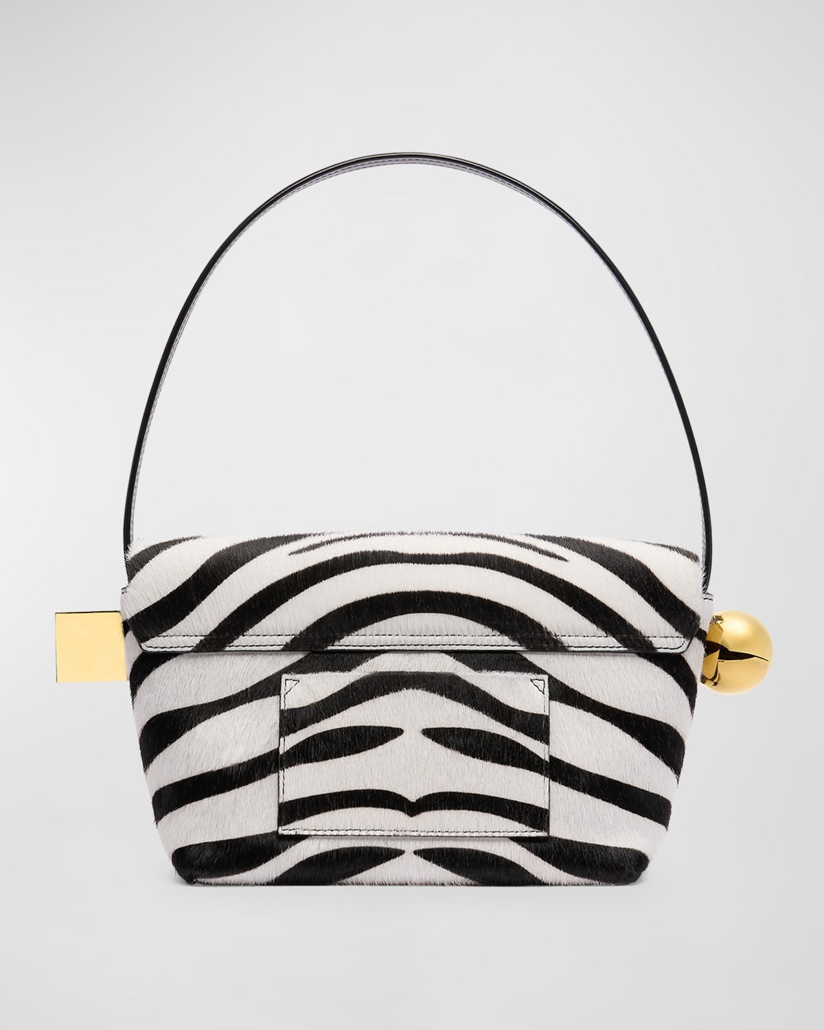 Le Rond Carre Zebra-Printed Leather Shoulder Bag - 4