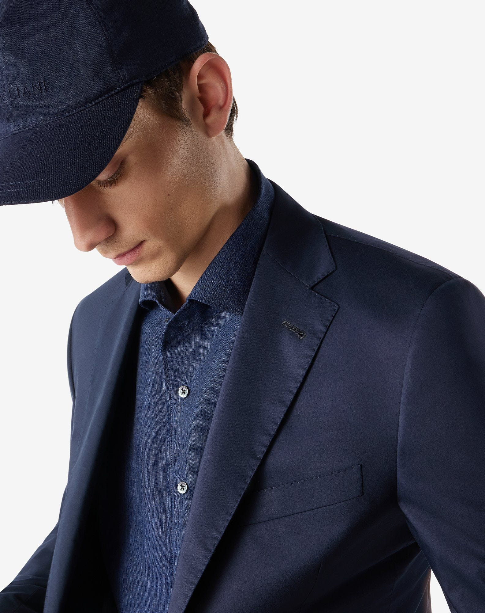 Blue techno stretch cotton suit - 5