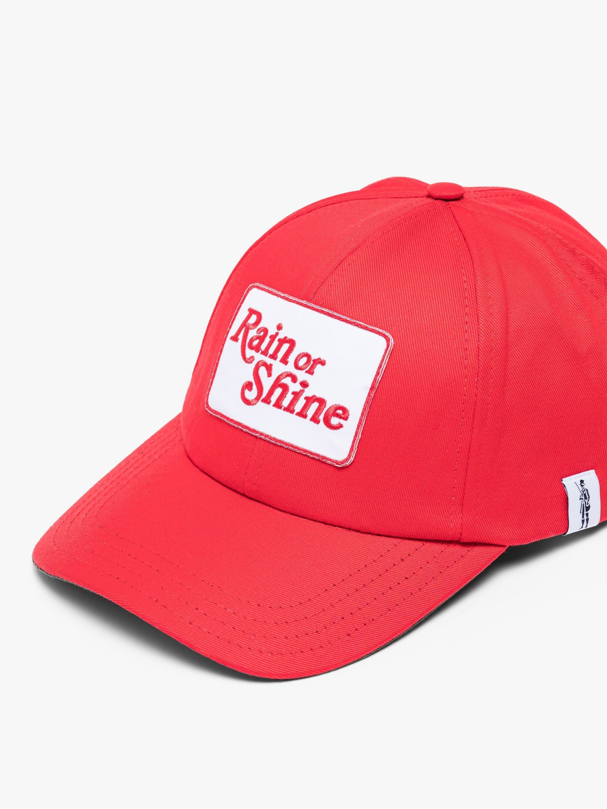 RAIN X SHINE RED COTTON CAP - 3