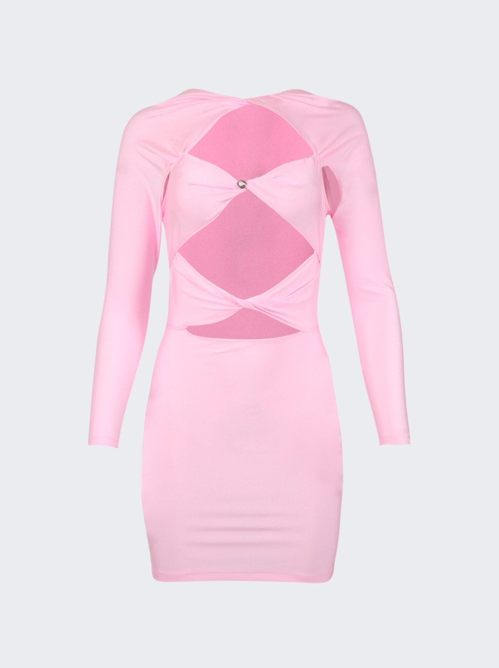 Cut-out Jersey Dress Light Pink - 1