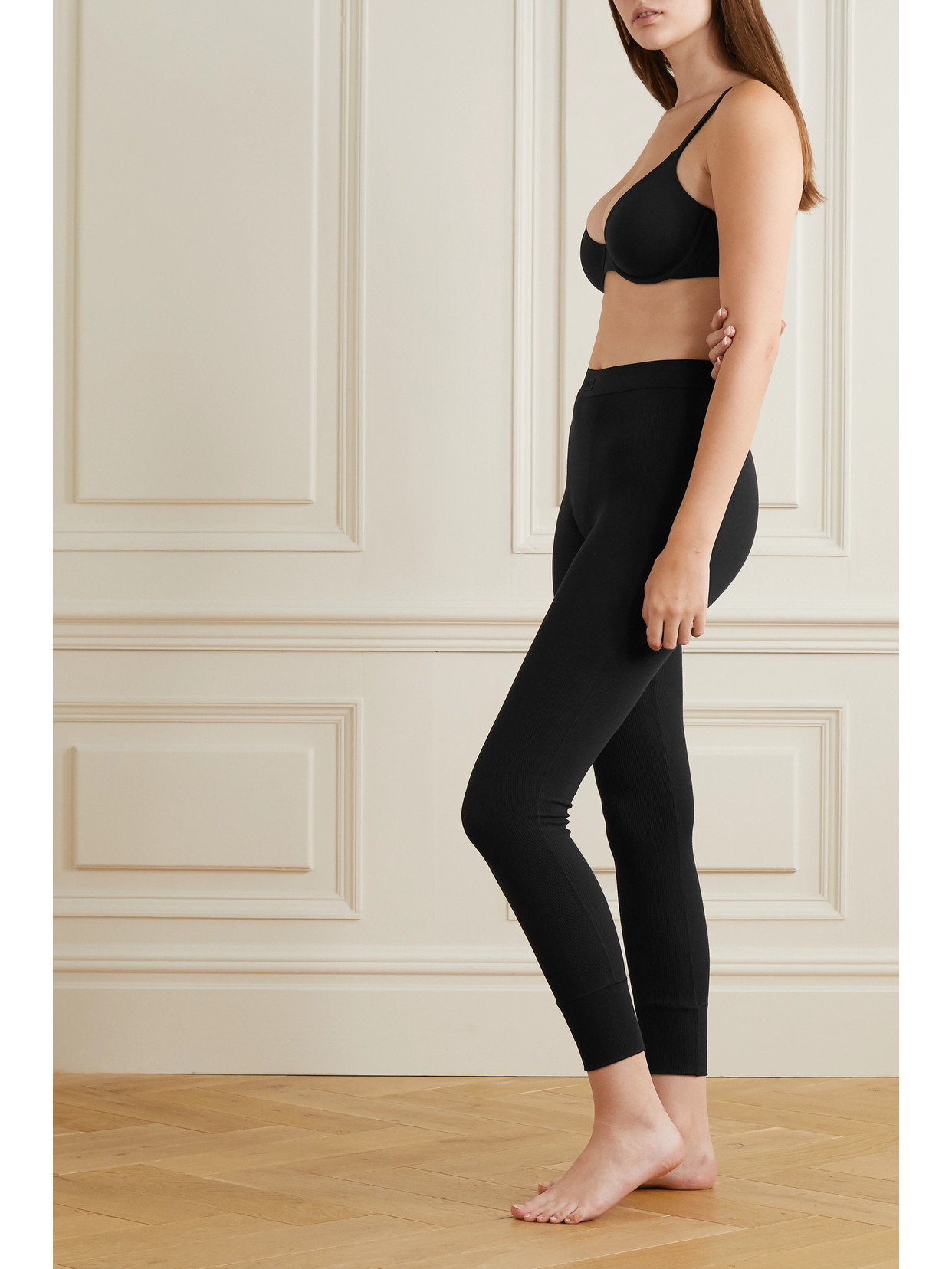 Thermal Ribbed Cotton-blend Leggings - 5