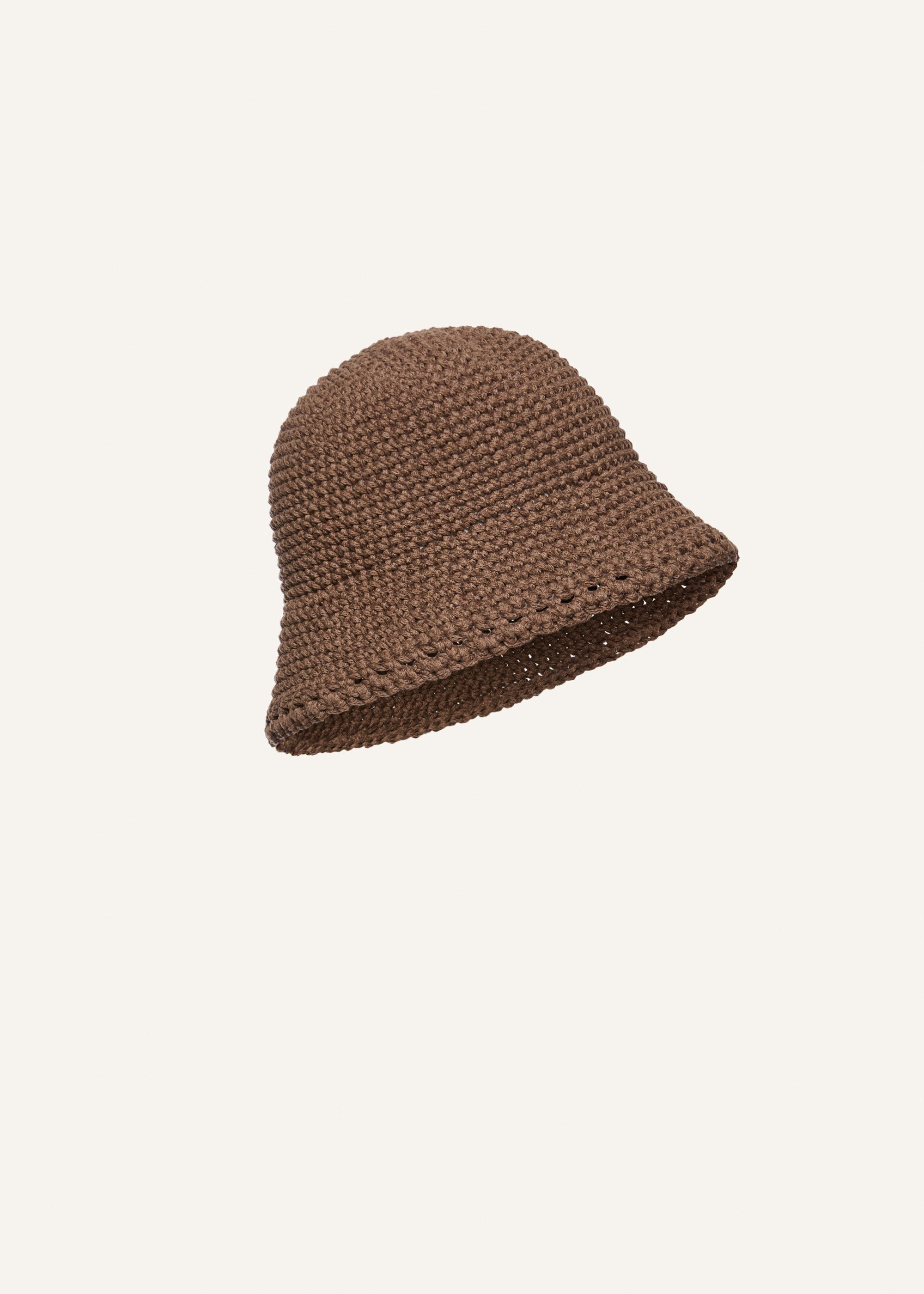 Crochet bucket hat in brown - 3