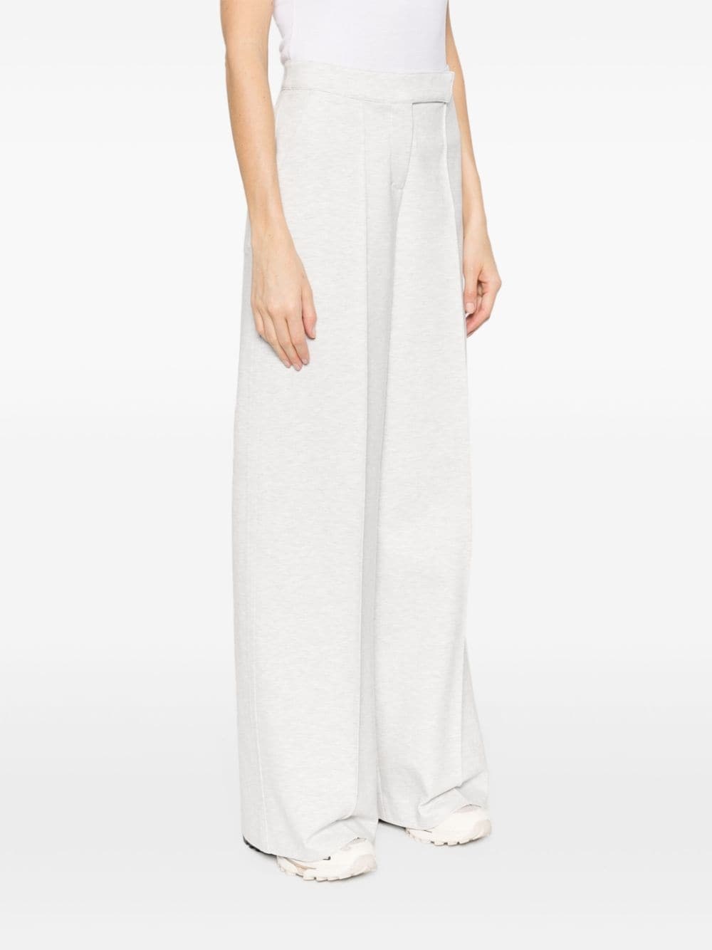 pressed-crease concealed-fastening tailored trousers - 3