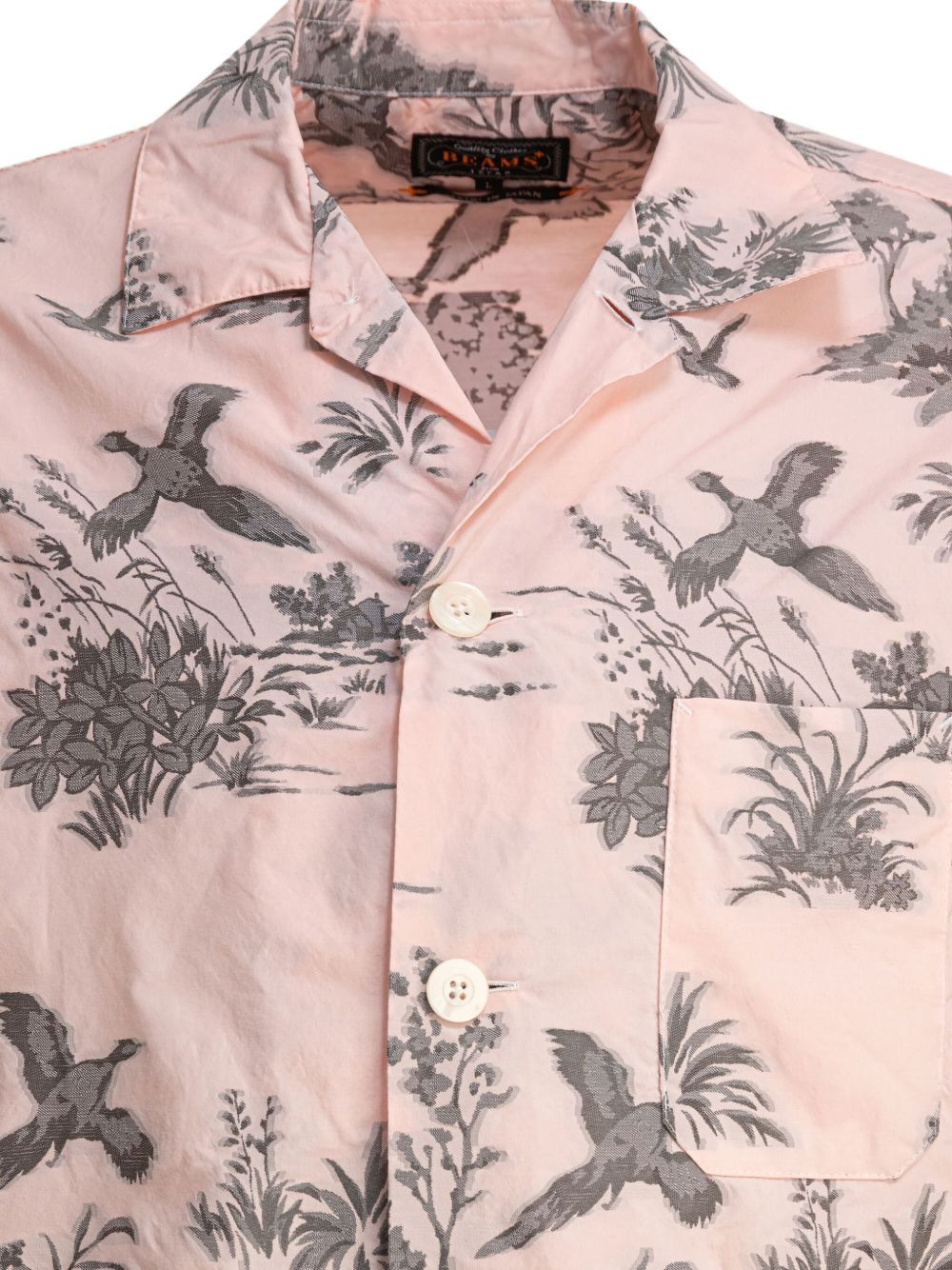 bird-print pocket shirt - 4