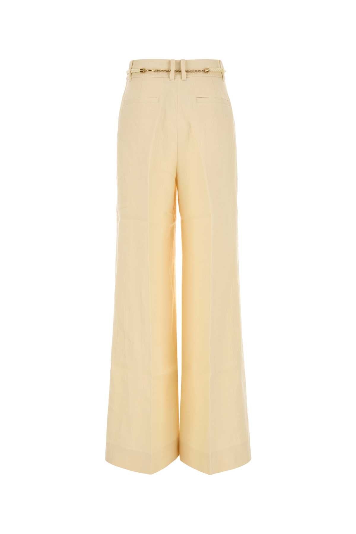 Zimmermann Women Cream Linen Illuminate Wide-Leg Pant - 2