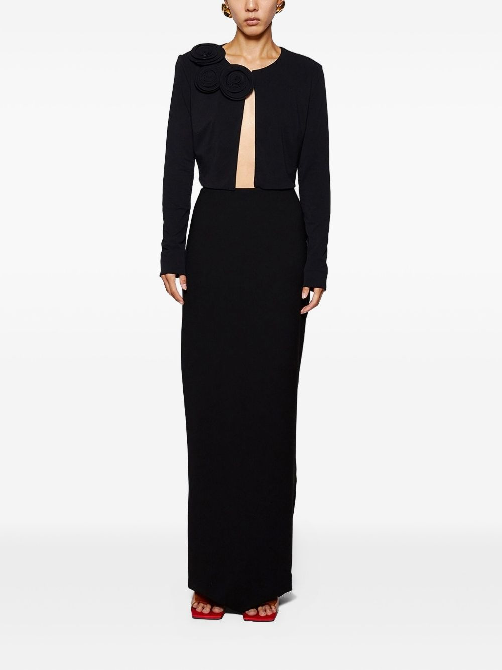 high-waisted column maxi skirt - 2
