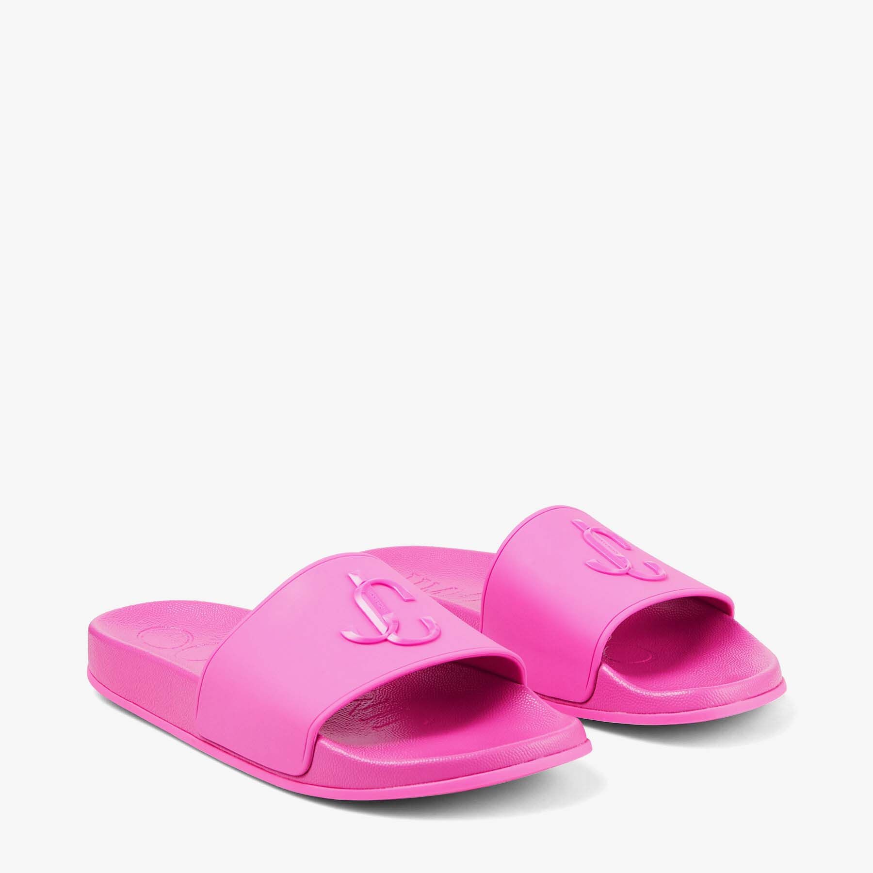 Port/F
Neon Pink Rubber Slides with JC Monogram - 3