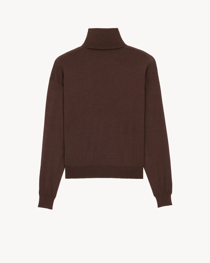 SAINT LAURENT TURTLENECK SWEATER IN CASHMERE, WOOL, AND SILK outlook