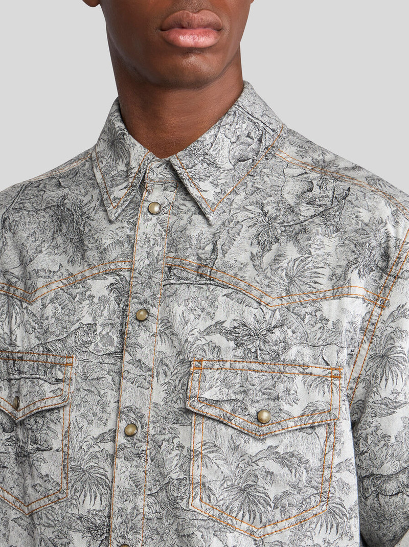 LINEN-BLEND DENIM OVERSHIRT 2