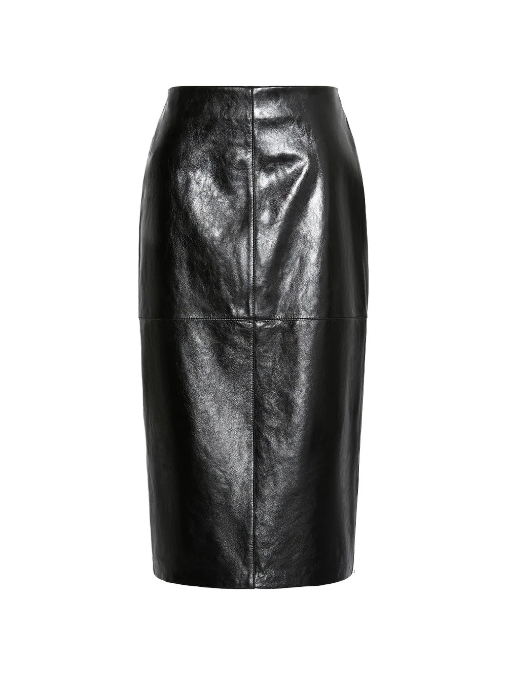 leather midi skirt - 1