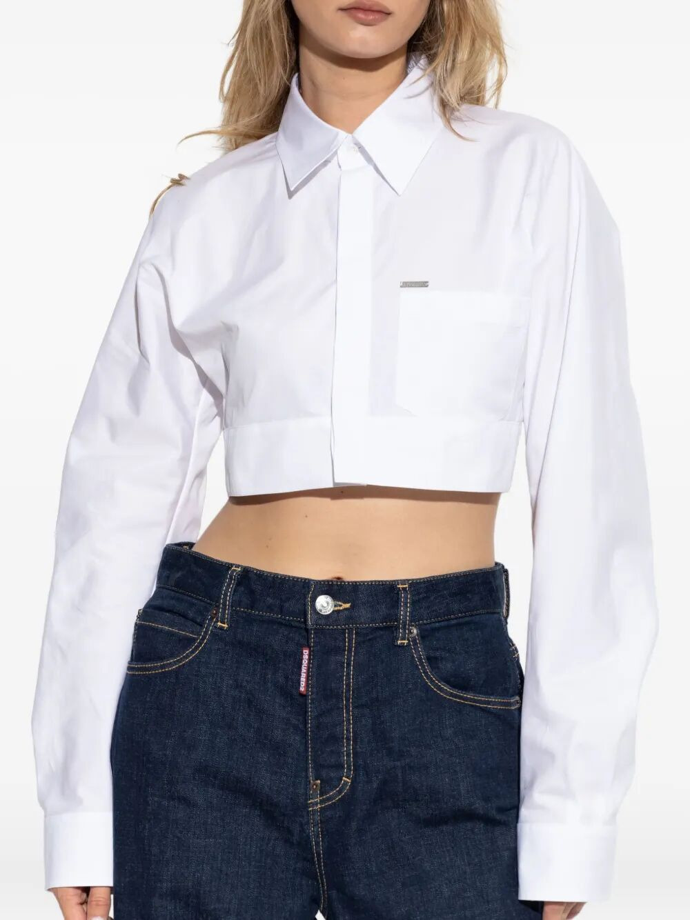 Dsquared2 Women Rounded Cropped Shirt - 5