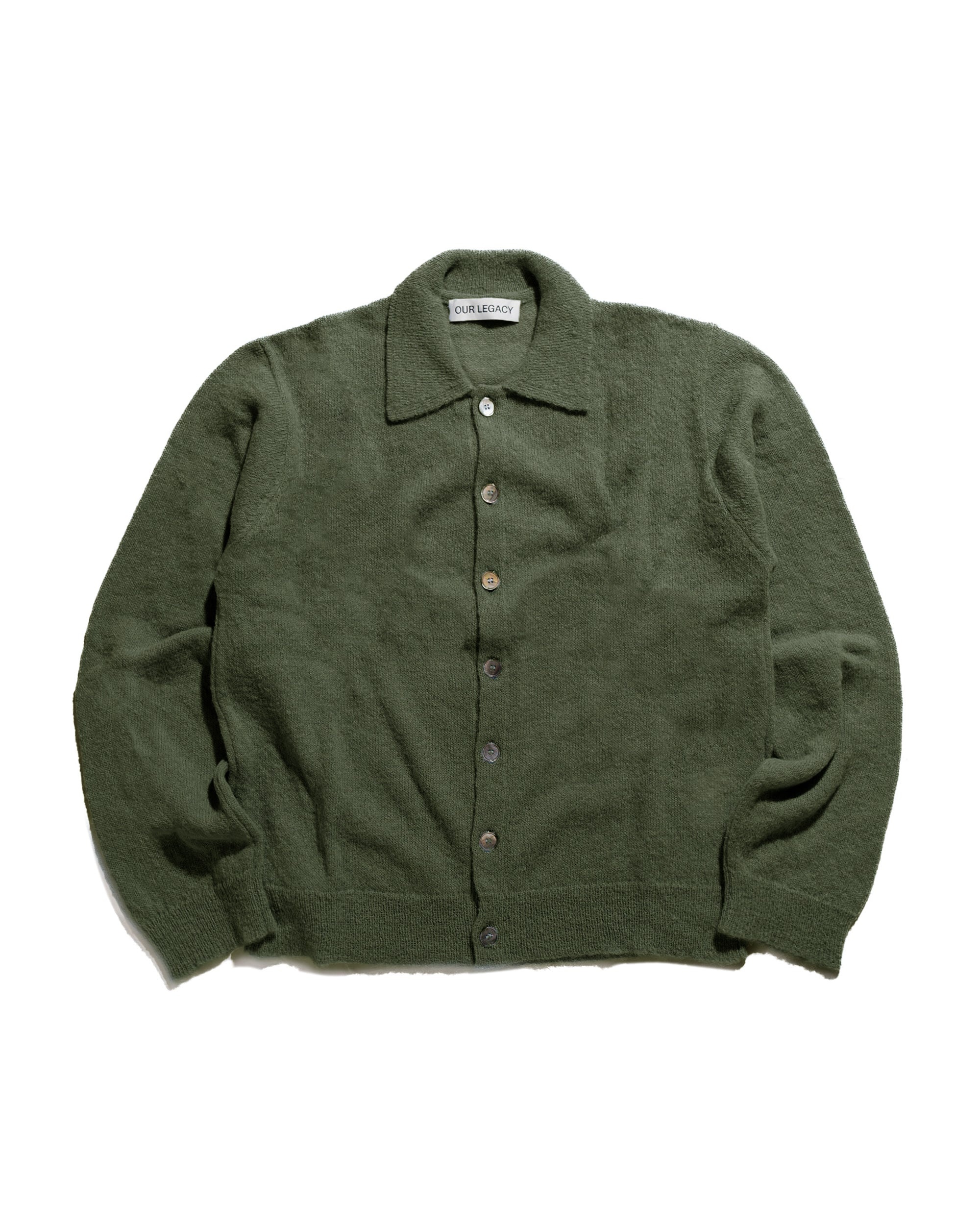 Evening Polo Moss Green Fuzzy Alpaca - 1