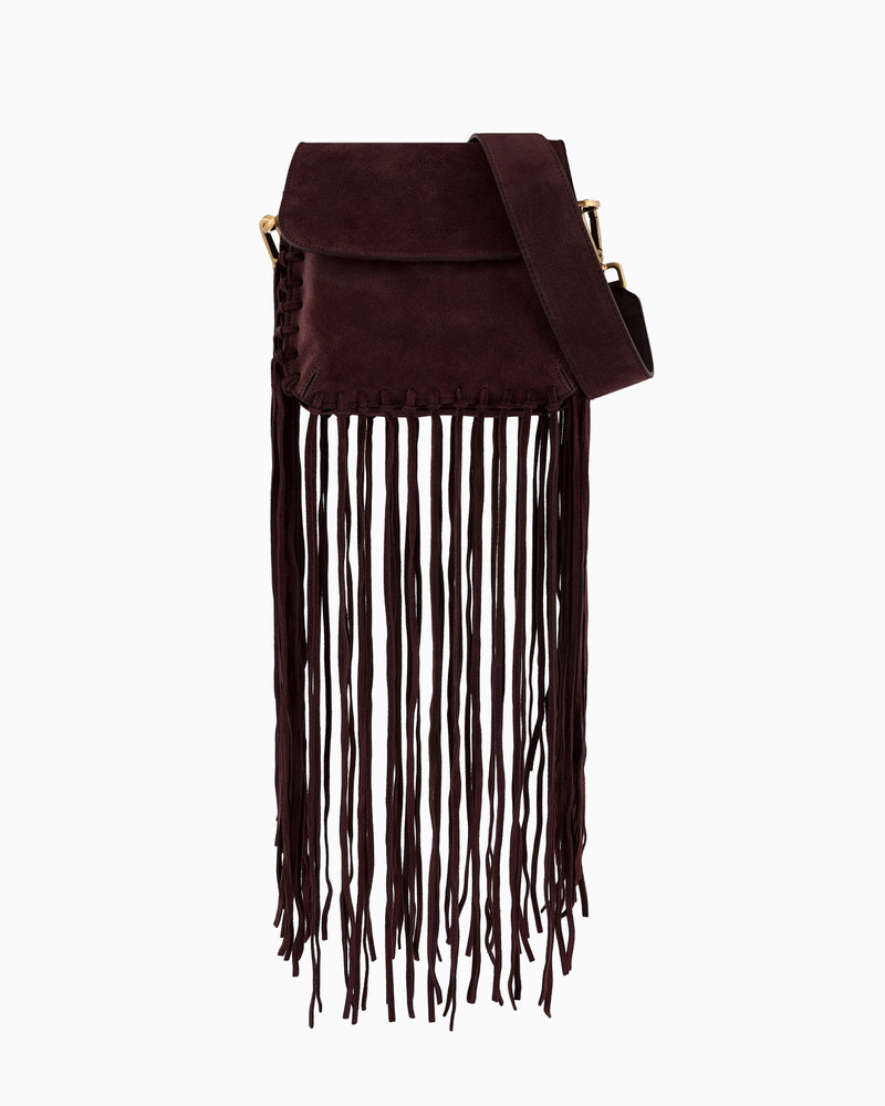 La Prima fringed suede bag 1
