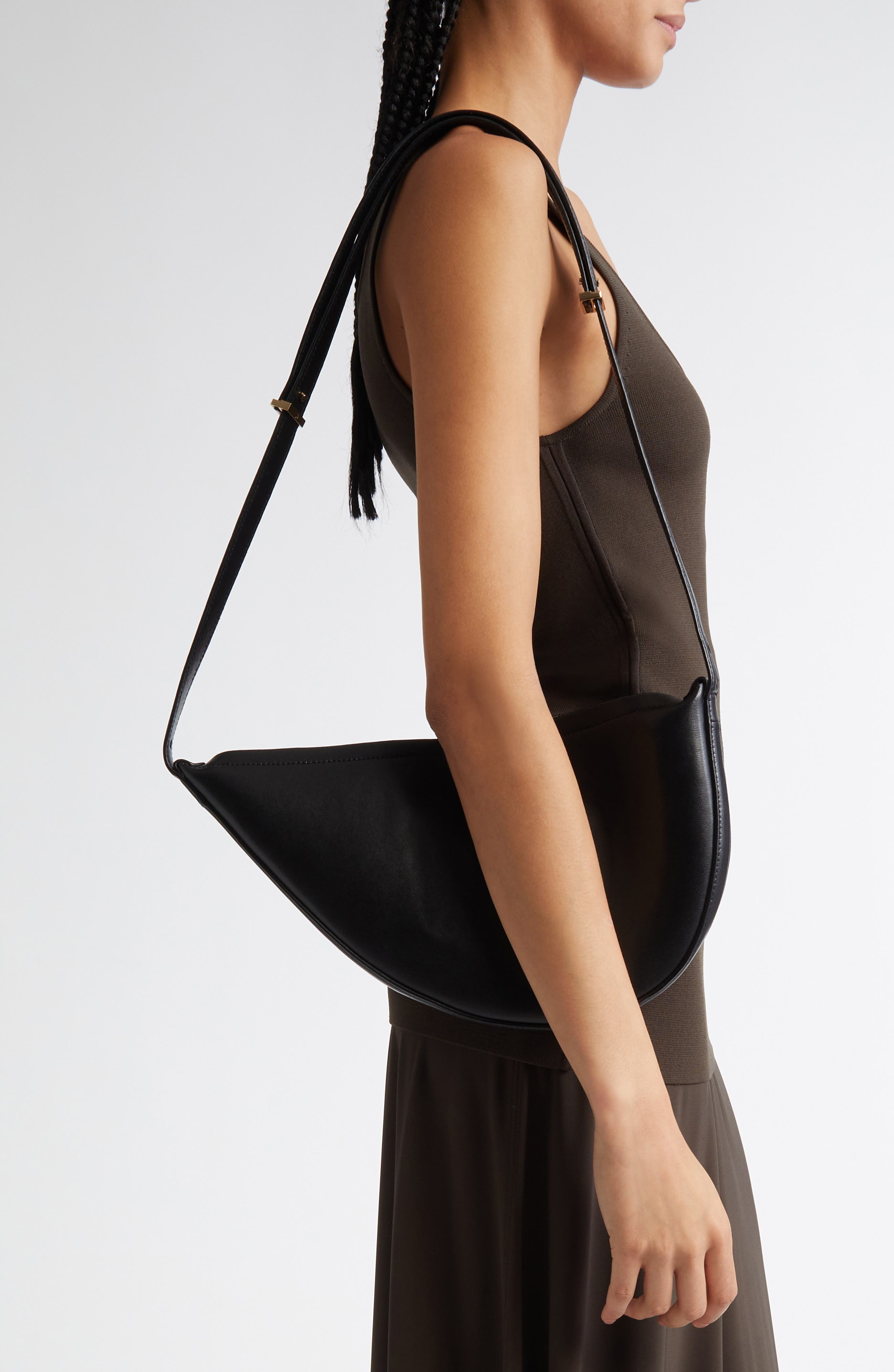 TOTEME Scoop Leather Sling Bag in Black at Nordstrom - 2