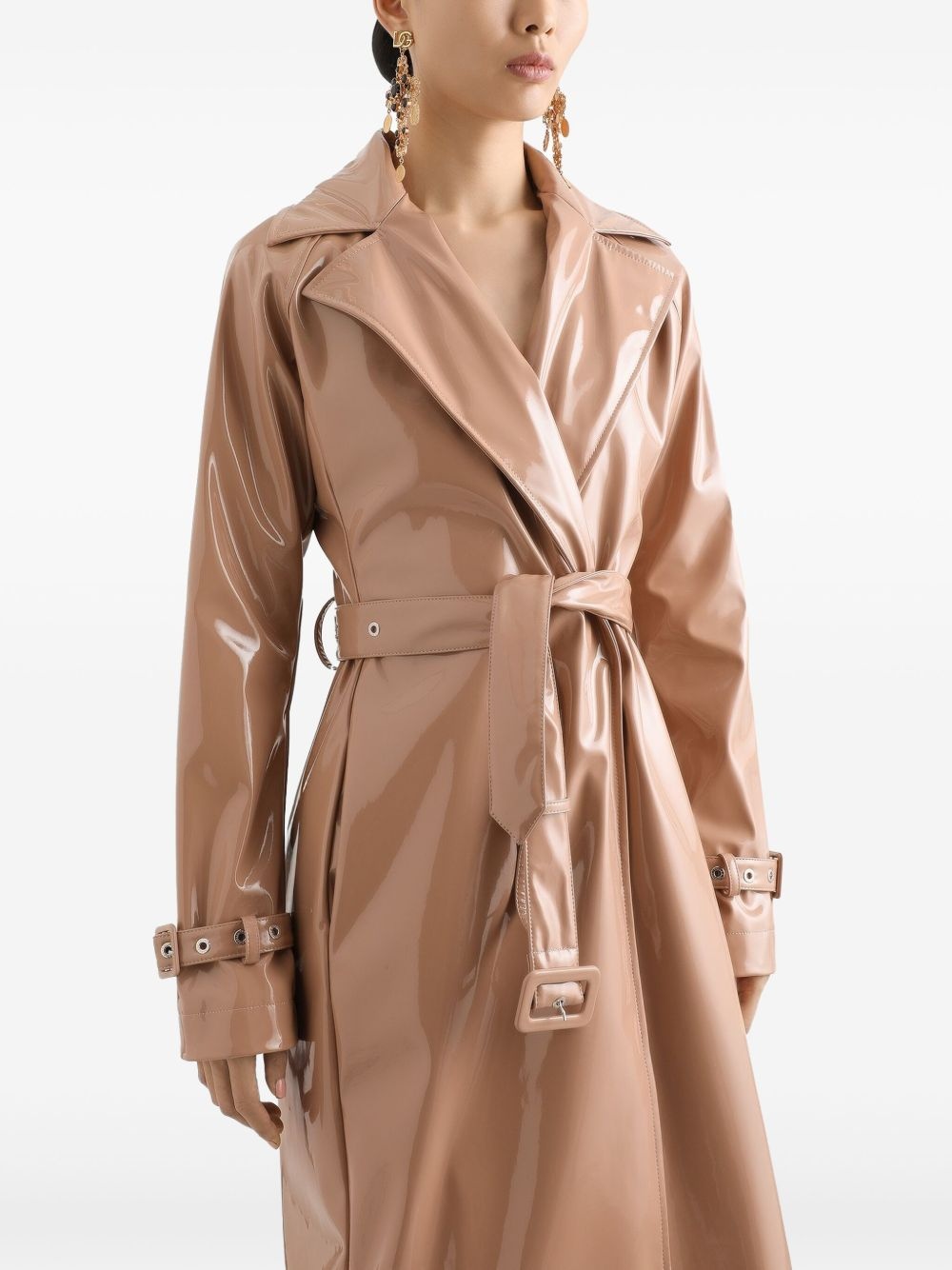 belted trench coat - 4