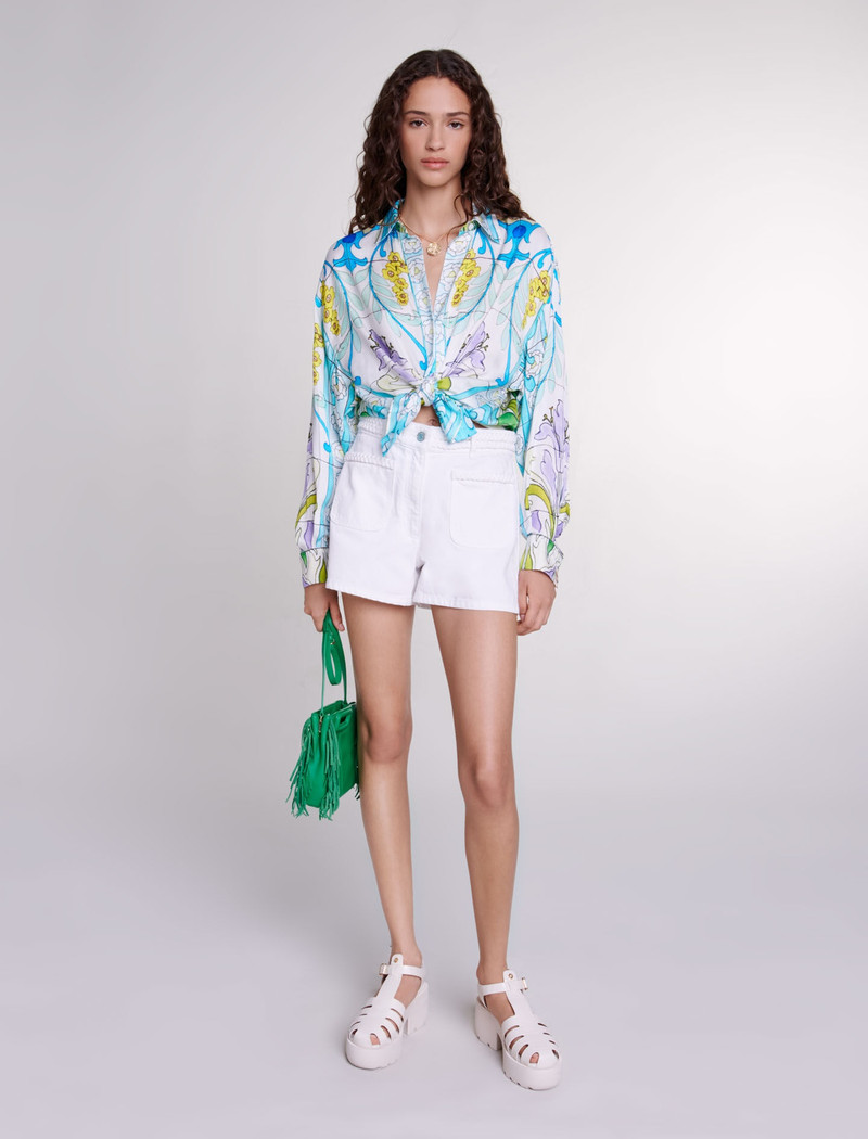 maje Denim shorts outlook