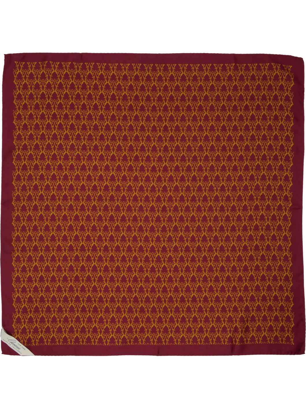 Burgundy Silk Scarf - 1