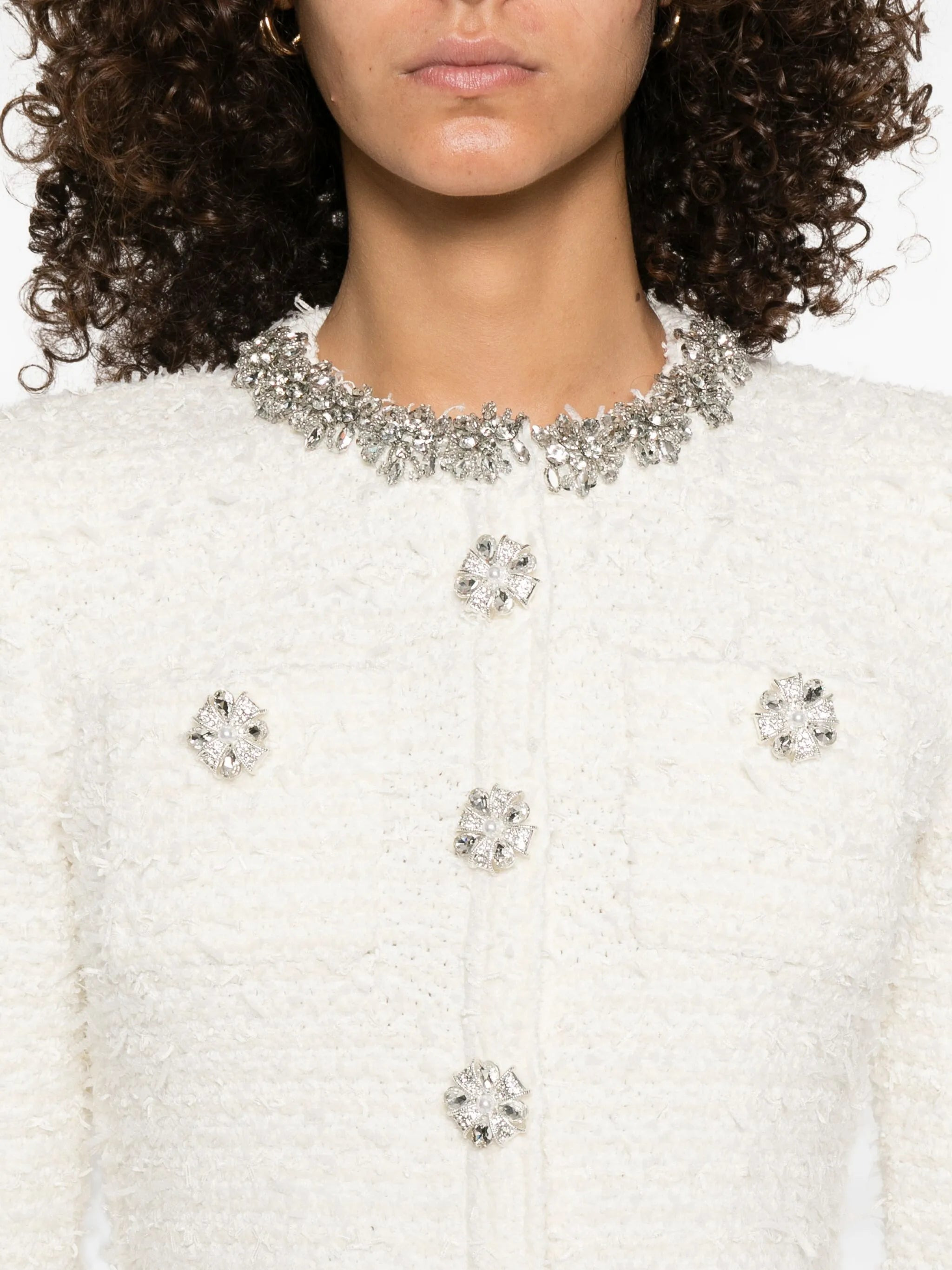 Self-portrait Embellished-buttons Cardigan - 3