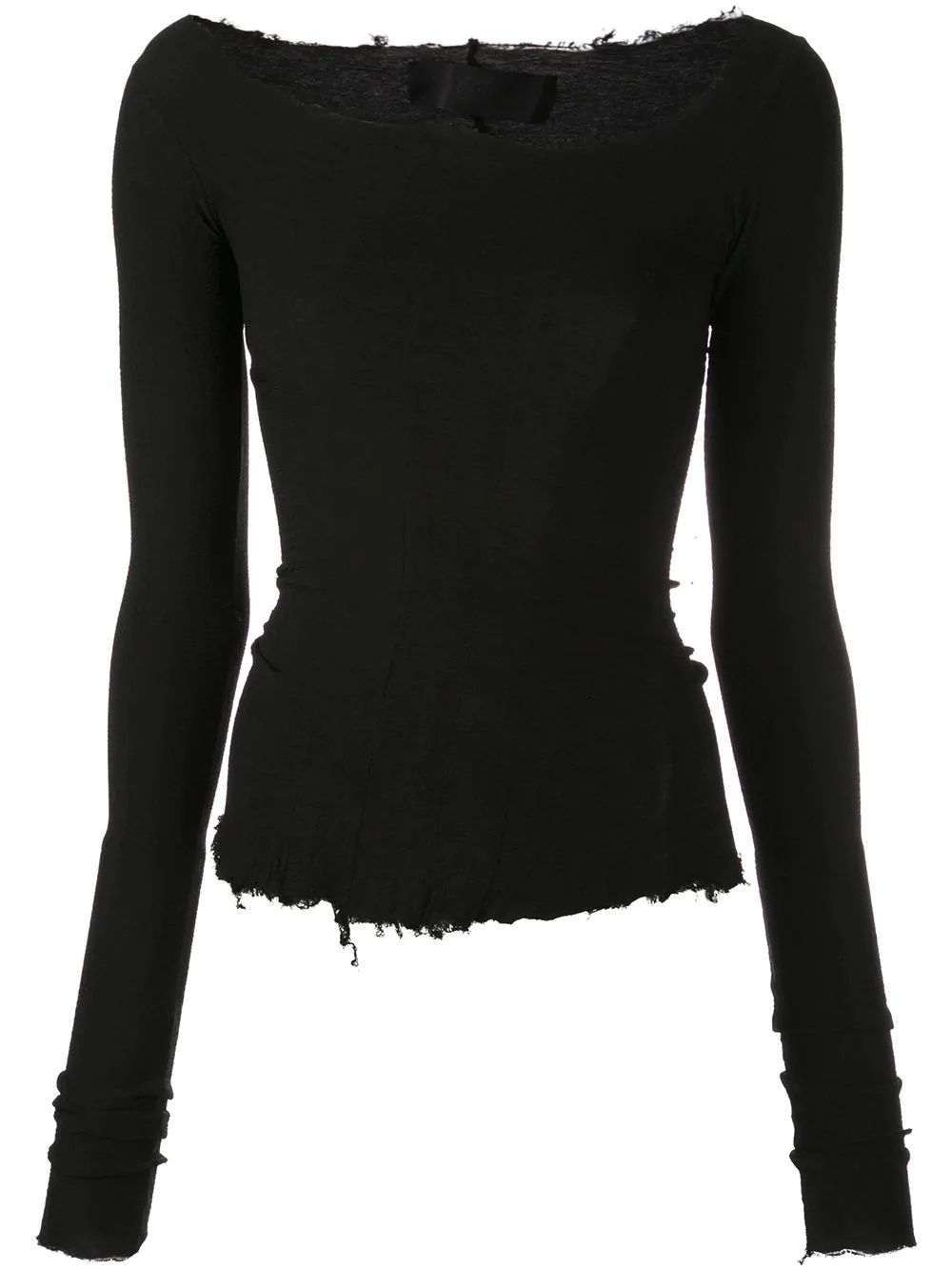 asymmetric neck sweatshirt - 1