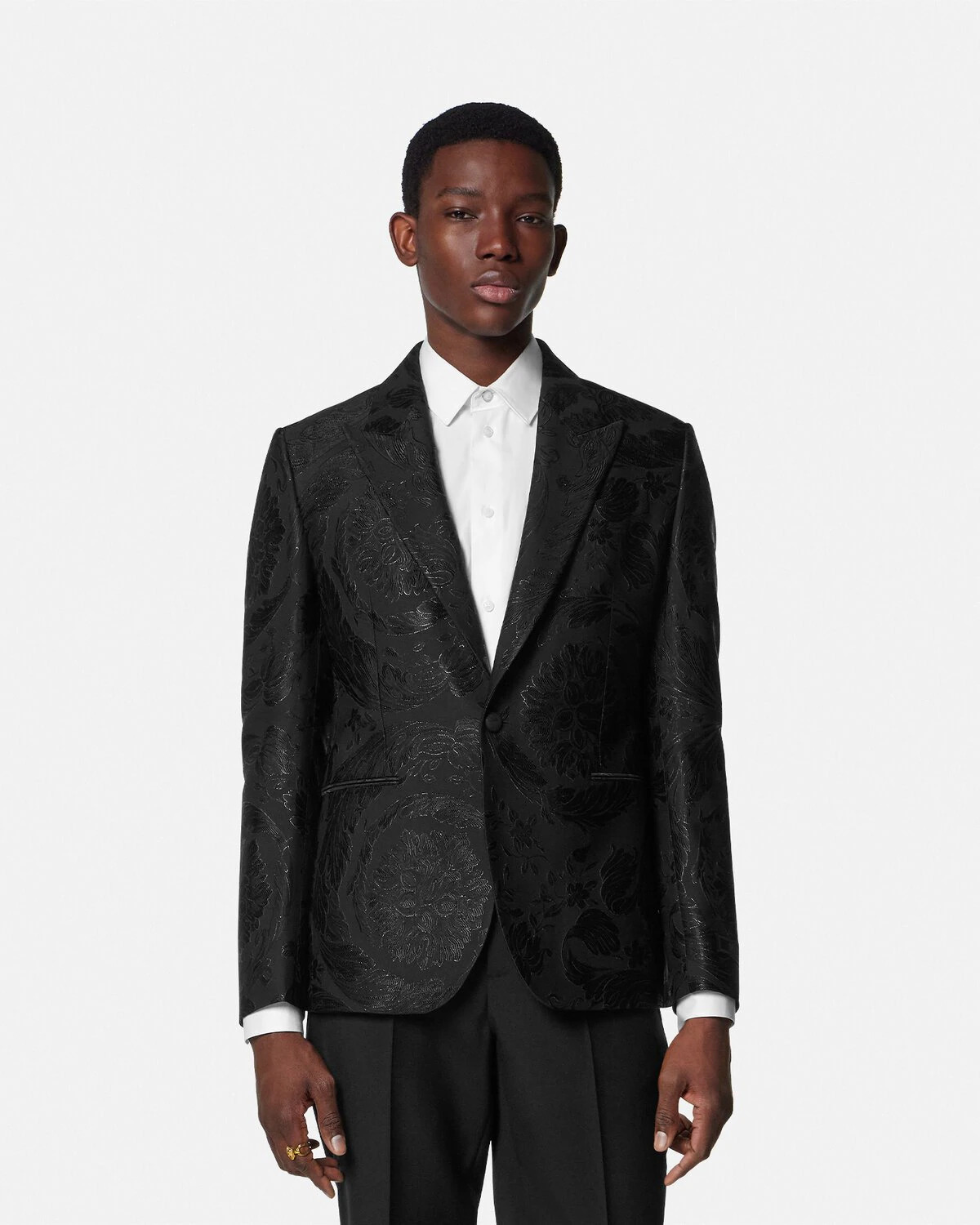 Barocco Jacquard Single-Breasted Blazer - 4