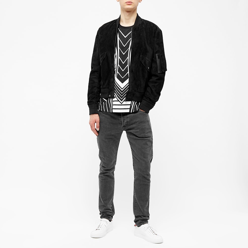 Balmain Monochrome Geometric Print Tee - 5