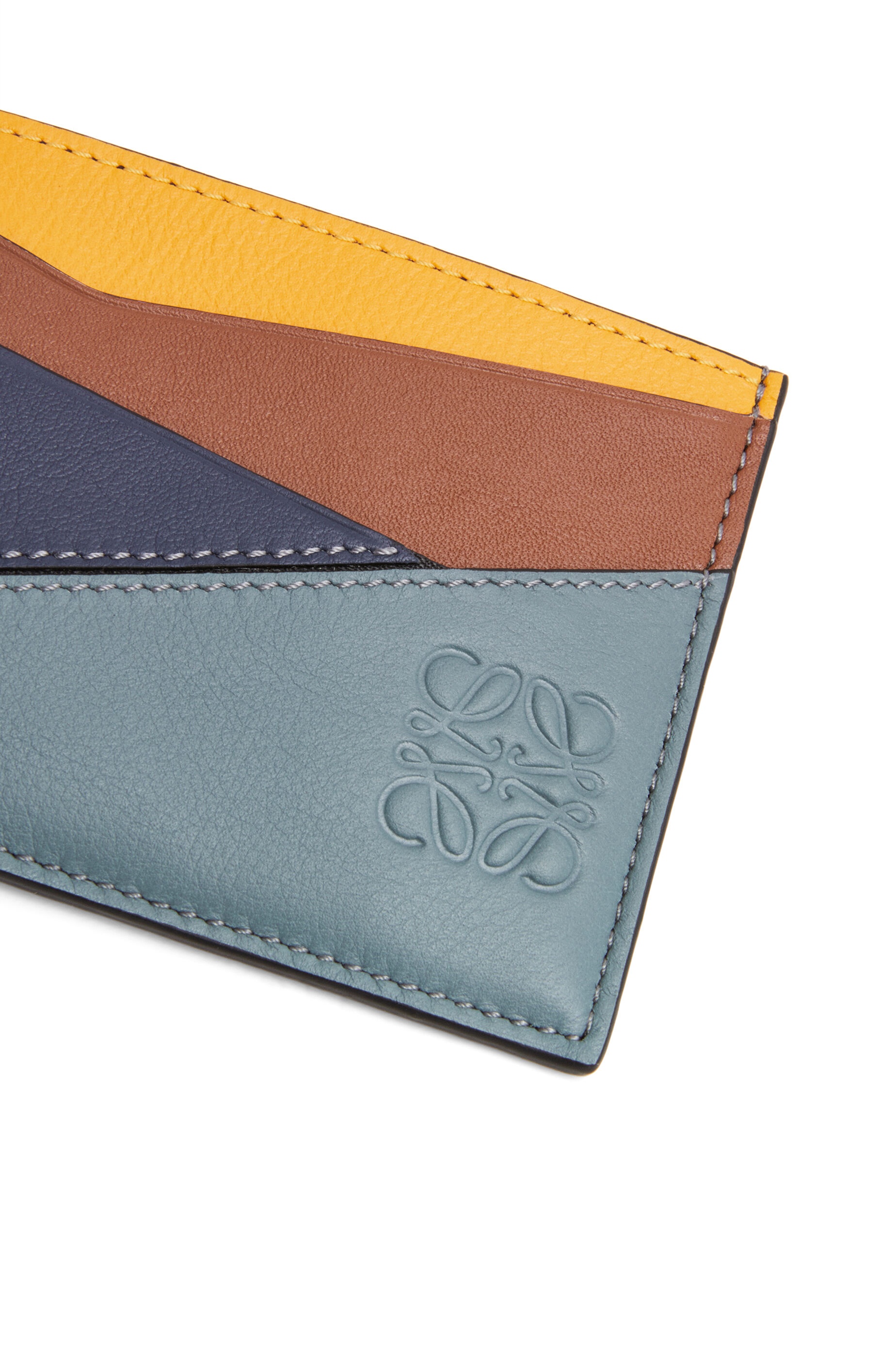 Puzzle plain cardholder in classic calfskin - 4