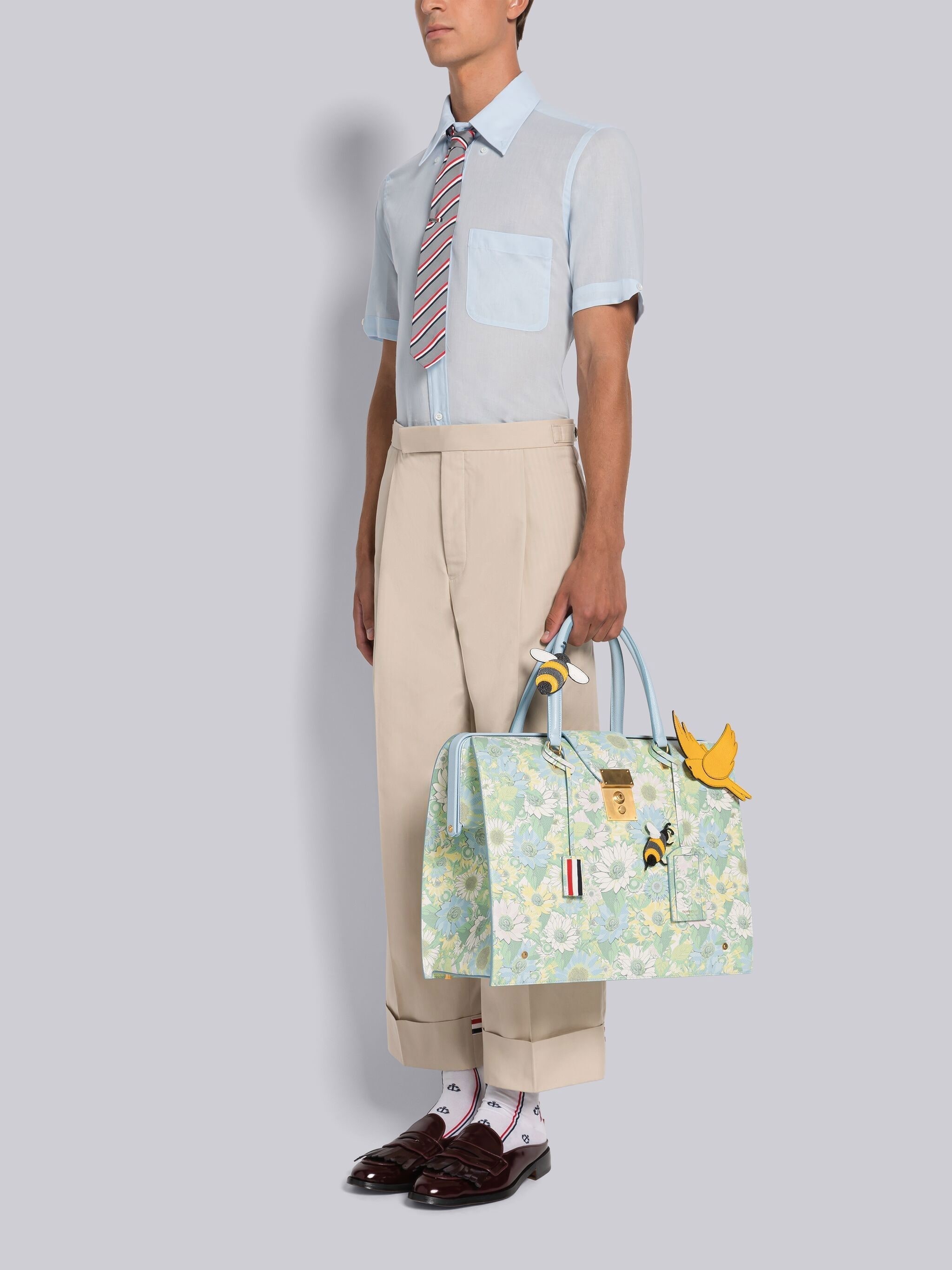 Pebble Grain Leather Flower Mr. Thom Bag - 6