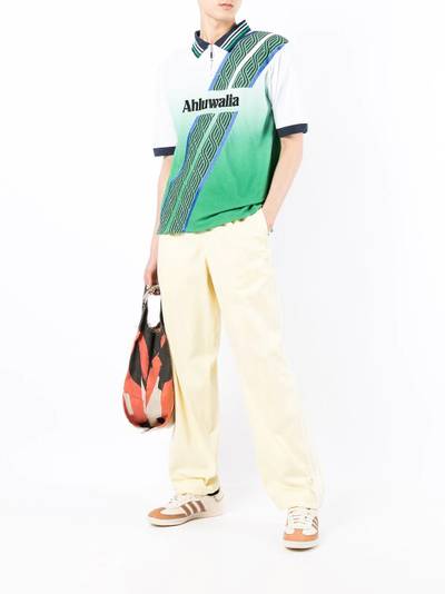 Ahluwalia Football organic-cotton polo shirt outlook