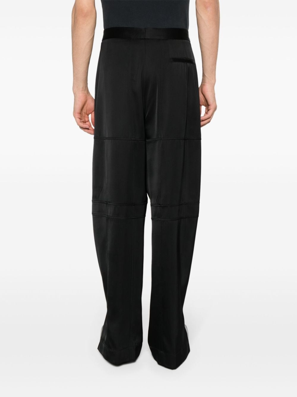 straight-leg twill trousers - 4