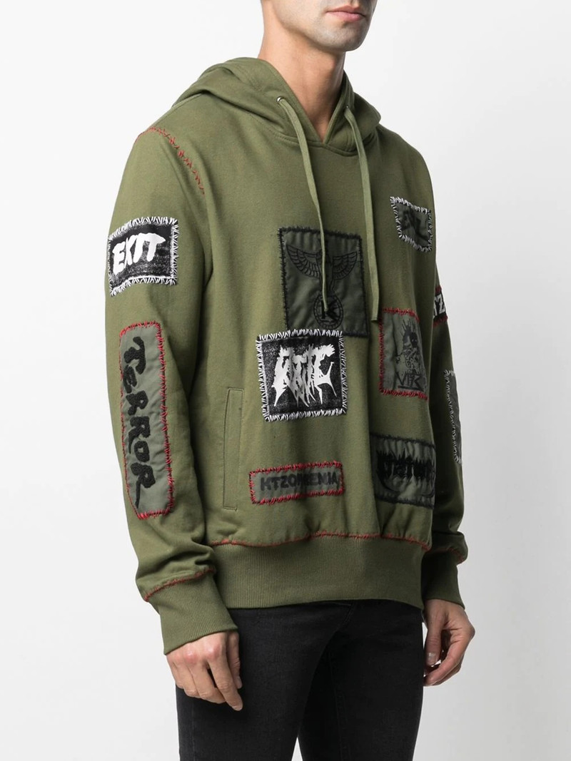 patch-detailed drawstring hoodie 4