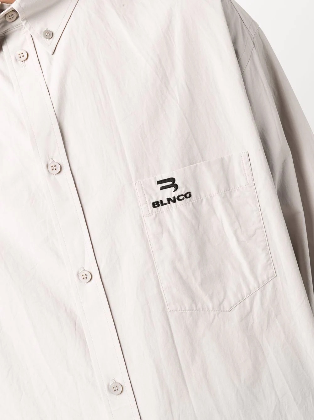 embroidered logo button-down shirt - 5