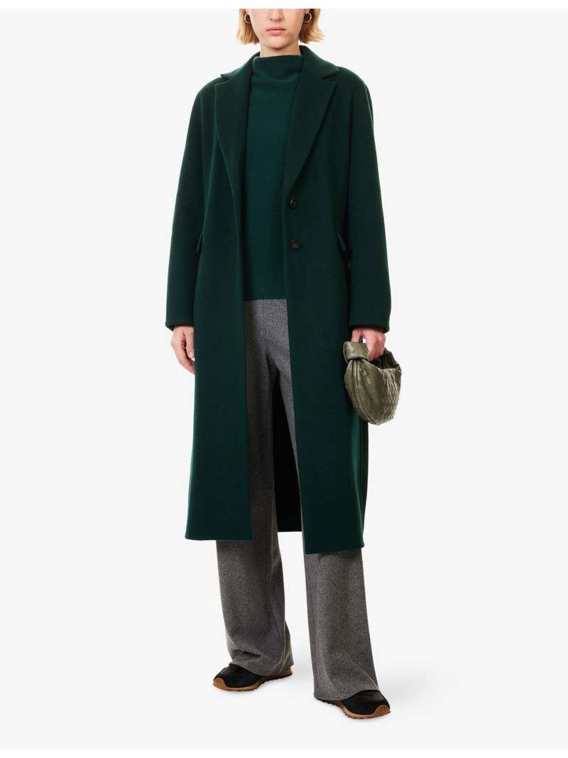 Vince Regular-Fit Notch-Lapels Wool-Blend Coat outlook