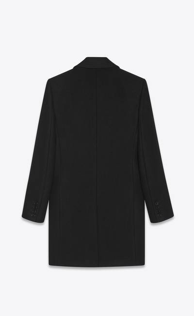 SAINT LAURENT double-breasted chesterfield coat in cashmere outlook