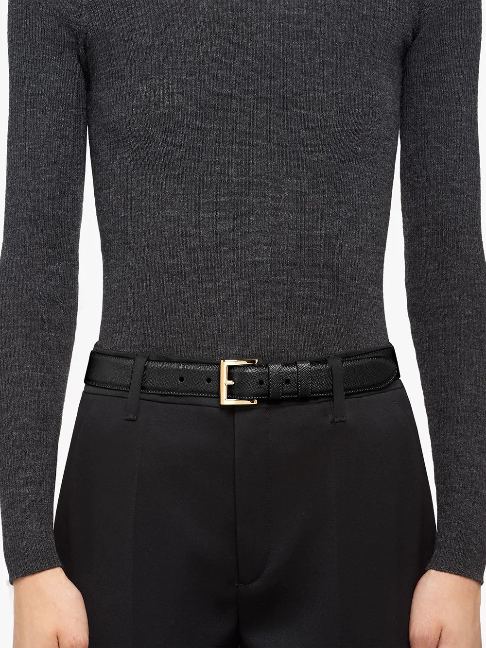 adjustable buckled belt - 3