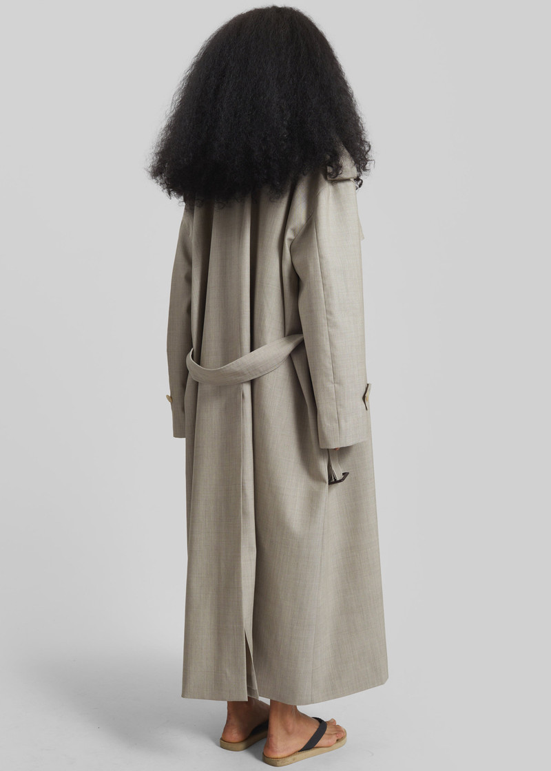 Dursley Oversized Trench Coat - Beige Melange 10