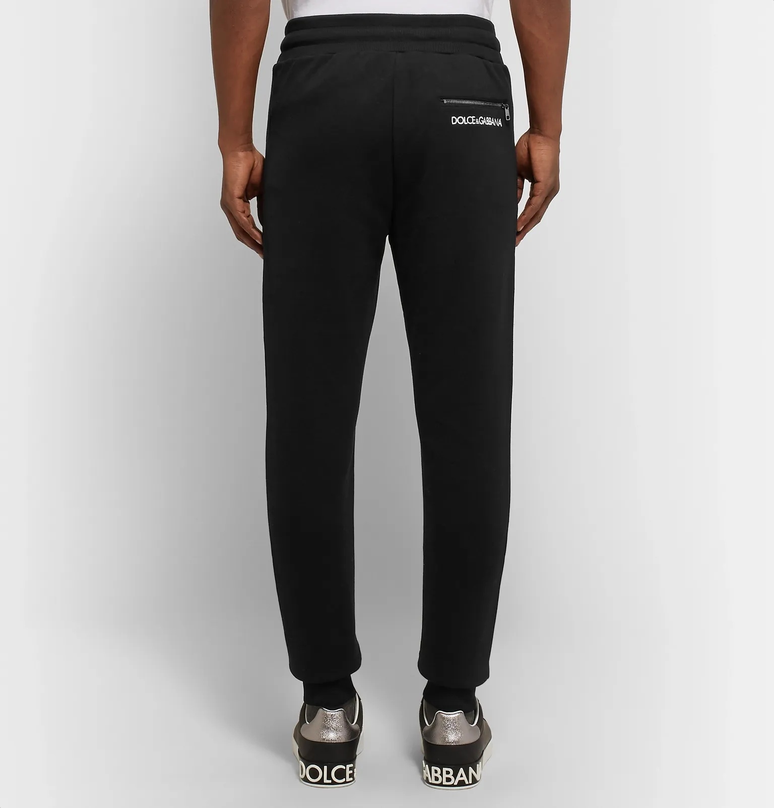 Slim-Fit Tapered Logo-Embroidered Loopback Cotton-Jersey Sweatpants - 5