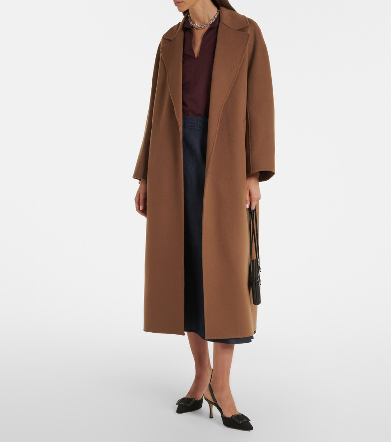 'S Max Mara Virgin wool wrap coat outlook