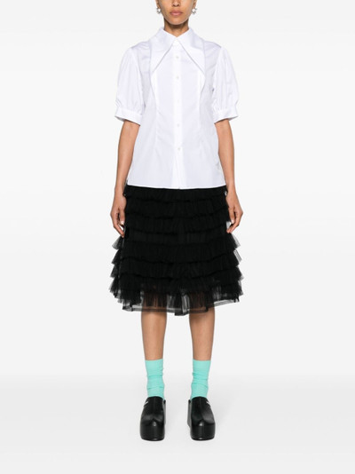 Noir Kei Ninomiya long-collar puff-sleeves shirt outlook