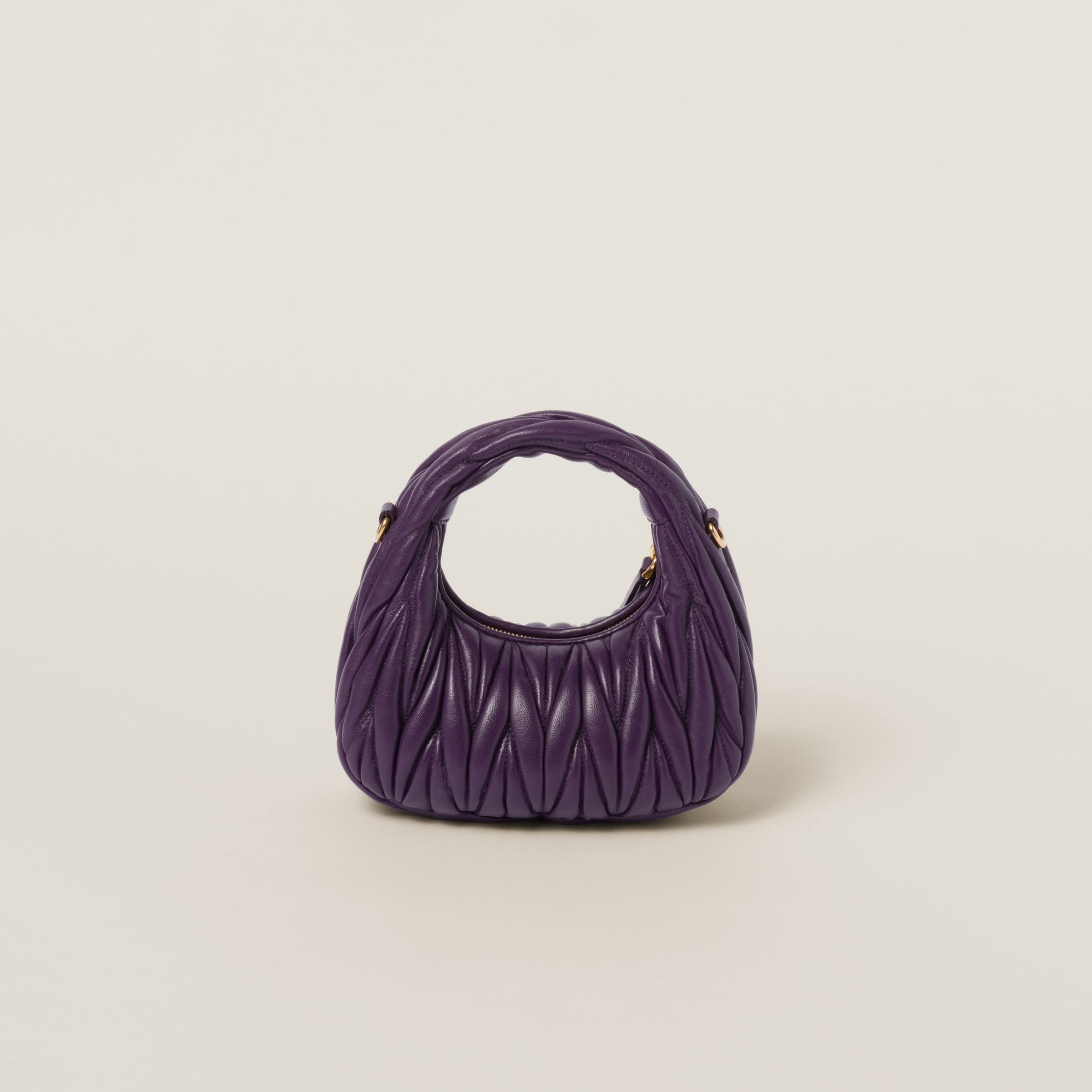Wander matelassé nappa leather hobo mini-bag - 4