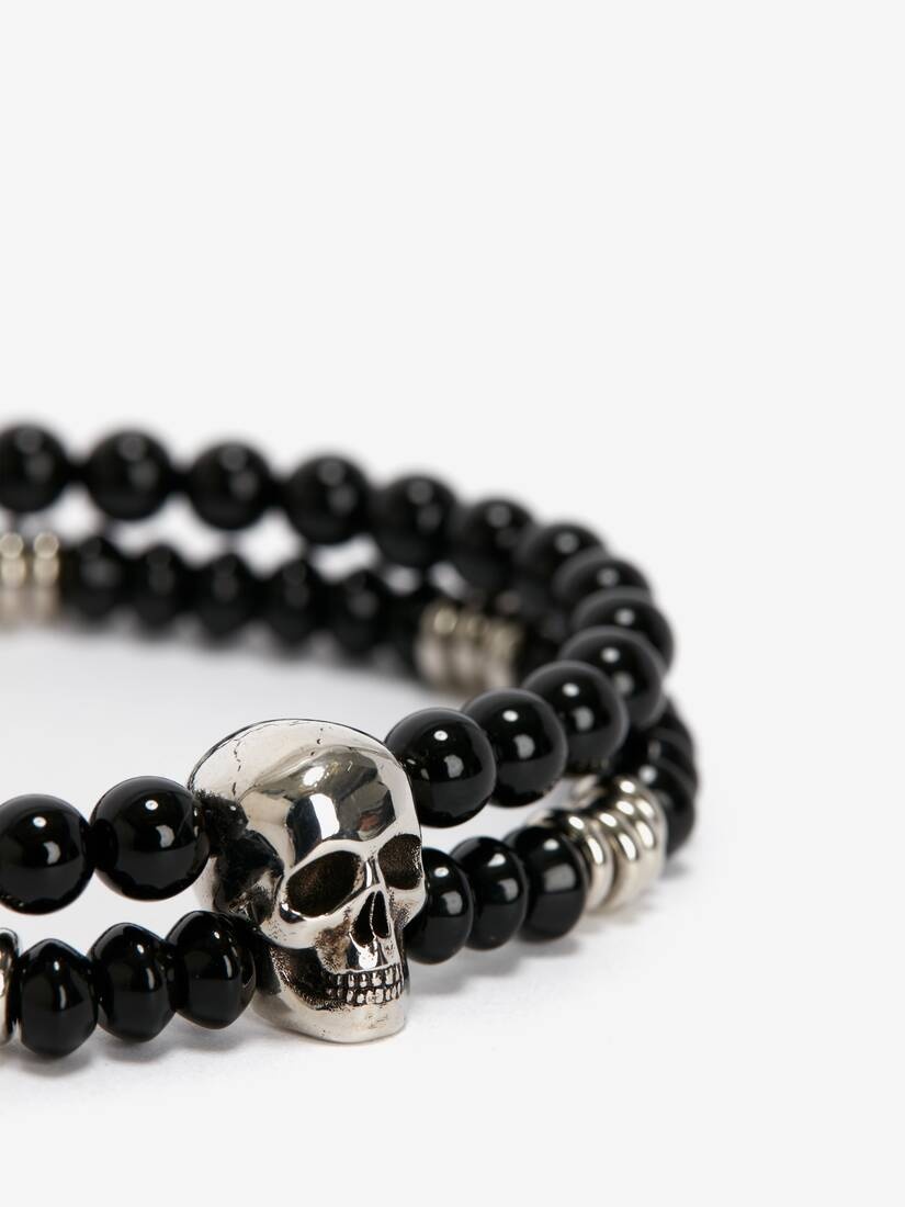 Men's Mini Bead Bracelet in Black - 3