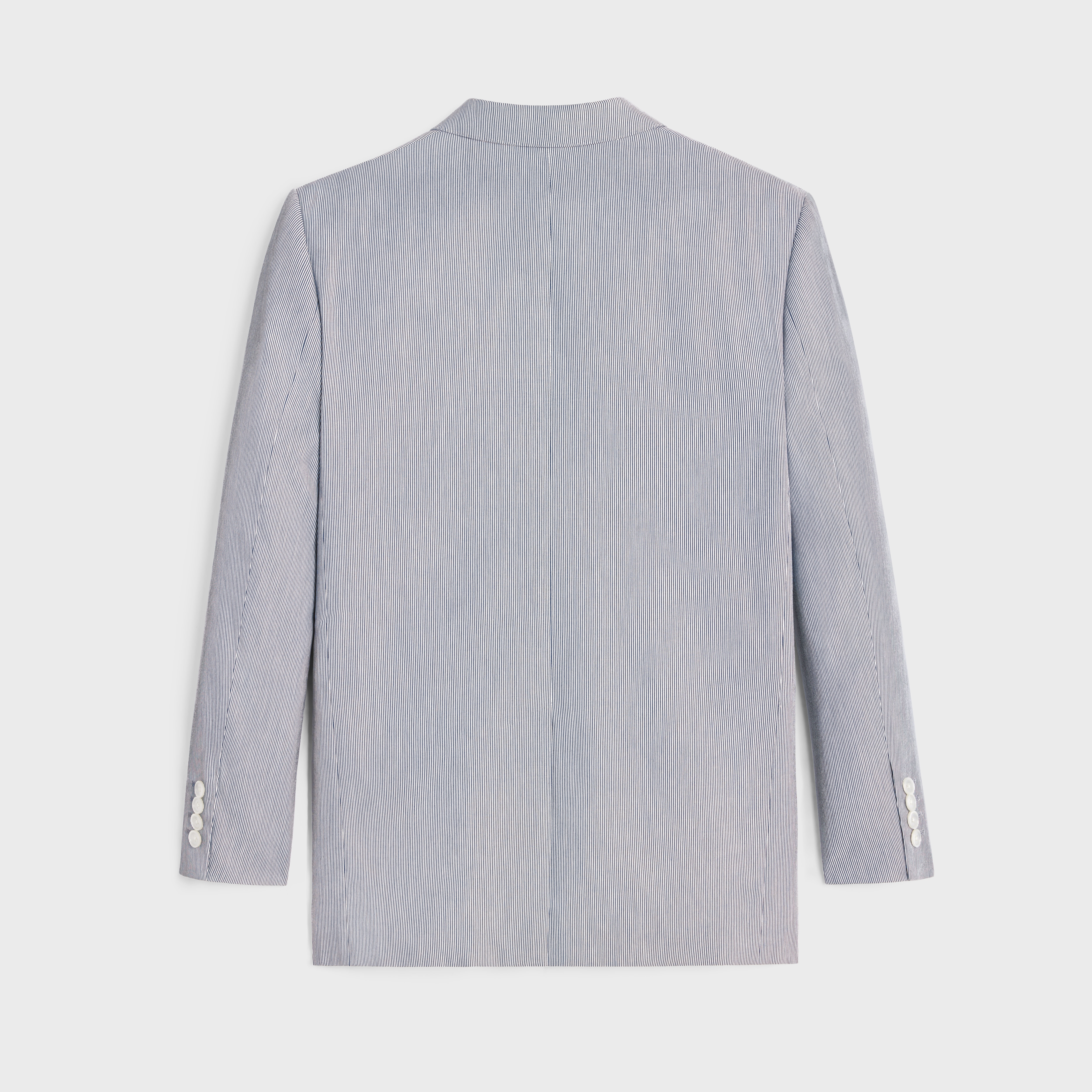jude jacket in striped cotton - 2