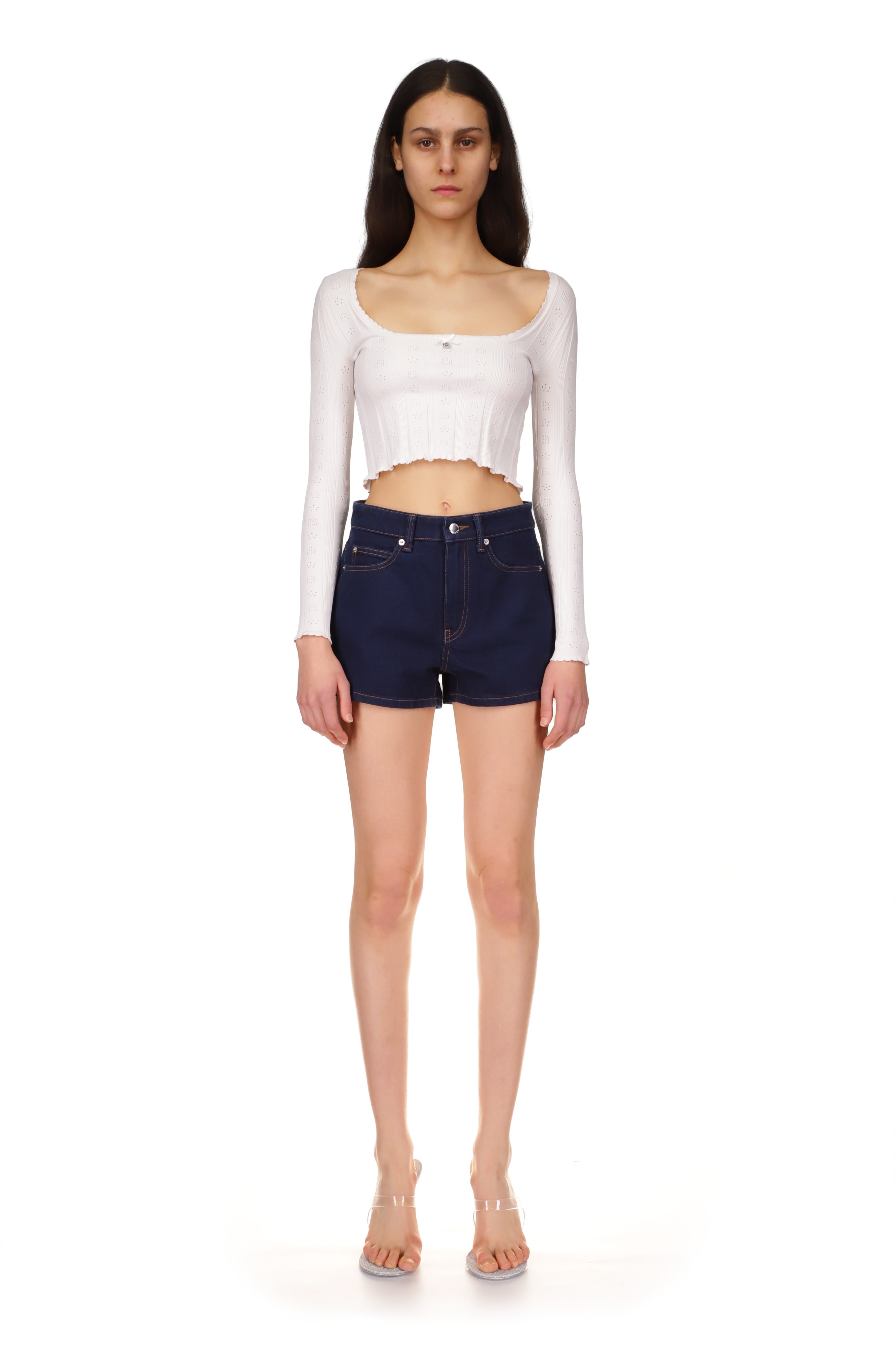 SHORTY HIGH-RISE SHORT IN DENIM - 1