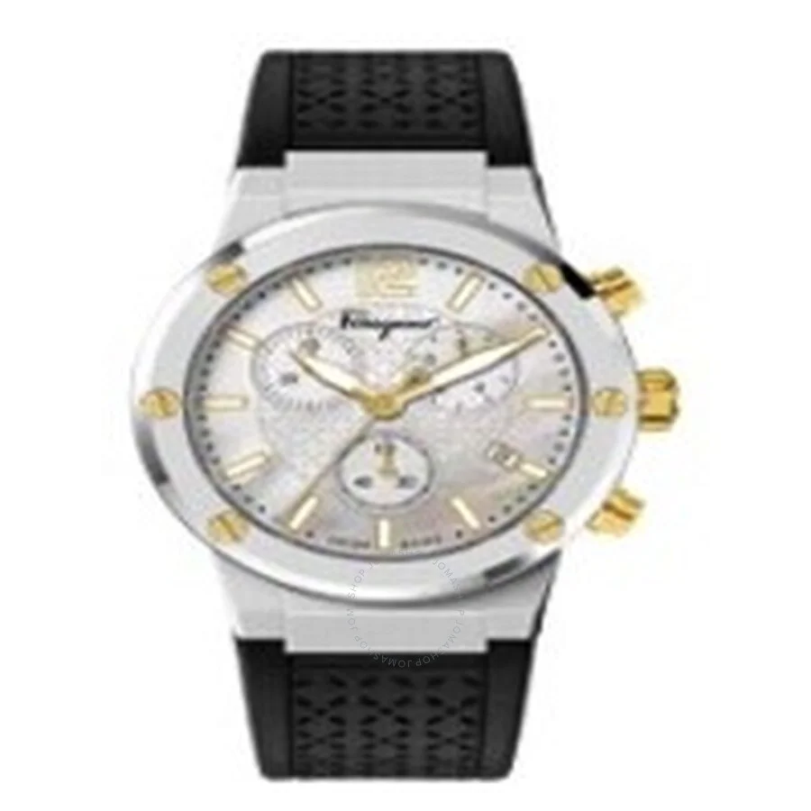 Ferragamo F-80 Chronograph Quartz White Dial Men's Watch SFJE00224 - 1